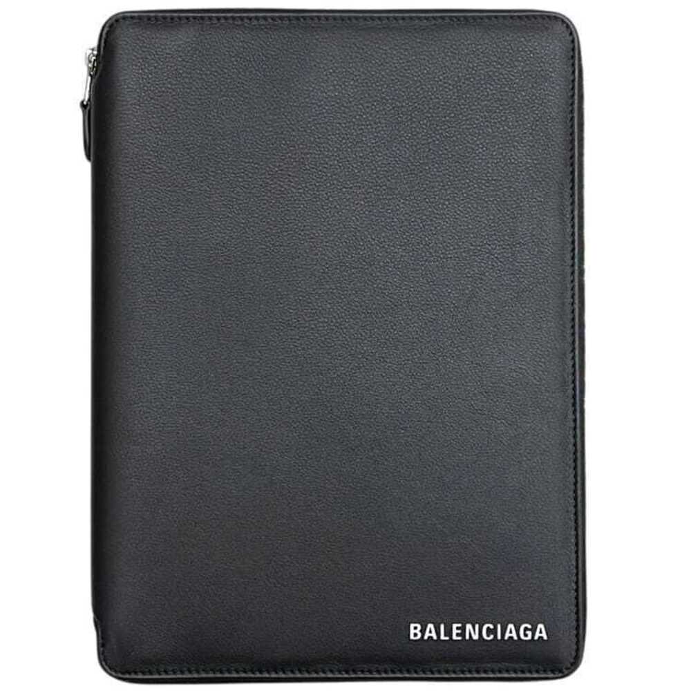 Balenciaga Case Clutch Bag Black i Pad Documents Leather